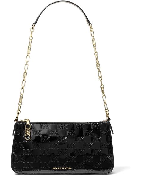 michael kors medium chain pouchette black|michael kors empire chain link.